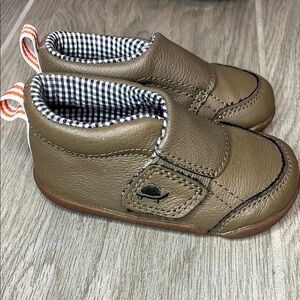 Brown Leather Kids Shoes